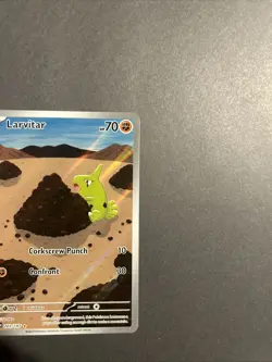 Larvitar Obsidian Flames Illustration Rare Pokemon TCG Card 203/197 NM Condition - Image 3