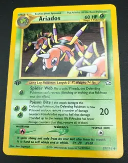 Ariados 1st Edition Uncommon 27/111 Neo Genesis Pokemon TCG Card NM 2000 - Image 1