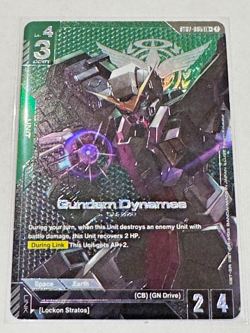 Gundam Card Game ST07-005 LR+ Gundam Dynames Alt Art Foil NM - Image 1