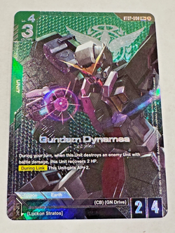 Gundam Card Game ST07-005 LR+ Gundam Dynames Alt Art Foil NM - Image 2