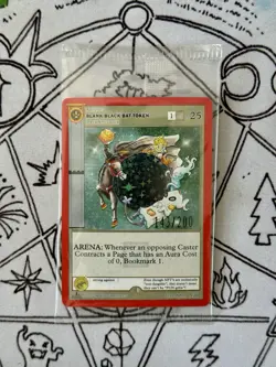 2022 MetaZoo Blank Black Bat Token Exclusive N.F.T. Promo Card 143/200 SEALED - Image 1