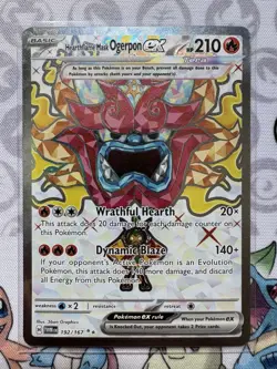 Hearthflame Mask Ogerpon ex 192/167 Ultra Rare Twilight Masquerade Pokemon Card - Image 1