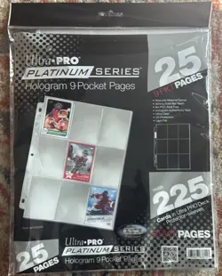 Ultra Pro Platinum Series 9-Pocket Pages 25 Count Card Binder Sleeves New - Image 1