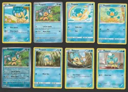 Panpour Pokemon Card Collection Set of 8 English Cards Cute Reverse Holo Water - Image 1