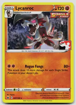 Lycanroc 087/198 Prize Pack Series Cards Pokemon NM - Image 1