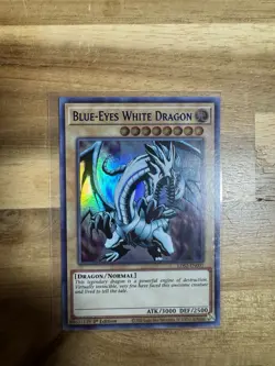 Yugioh! Blue-Eyes White Dragon 1st Ed. Blue Ultra Rare NM LDS2-EN001 - Image 1