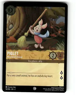 PIGLET - Very Small Animal 18/204 Cold Foil Lorcana NM - Image 1
