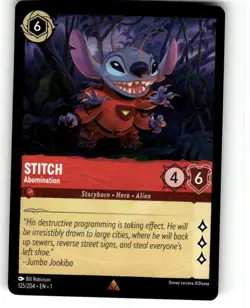Stitch 125/204 Rare The First Chapter Disney Lorcana TCG - Image 1
