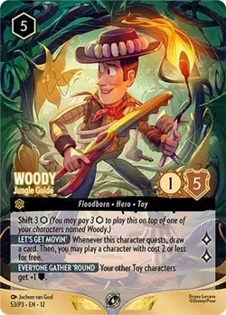 Woody - Jungle Guide (Store Championship Participant) Disney Lorcana Promo Cards - Image 1