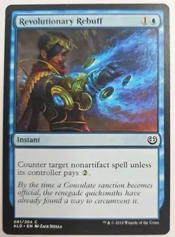 MTG Magic The Gathering Card Revolutionary Rebuff Instant Blue Kaladesh 2016 - Image 1
