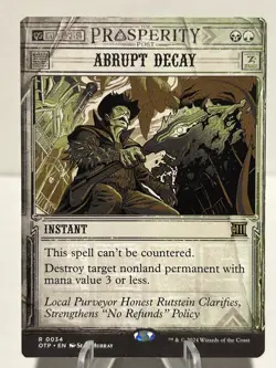 Abrupt Decay 34 R Outlaws of Thunder Junction: Breaking News NM MTG - Image 1
