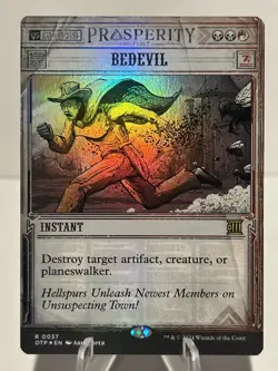 Bedevil 37 R Outlaws of Thunder Junction: Breaking News FOIL NM MTG - Image 1