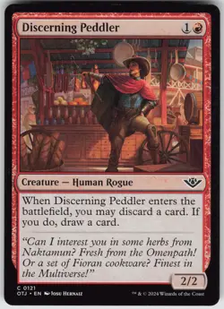 MTG Discerning Peddler 121 Outlaws of Thunder Junction C Normal NM - Image 1