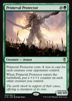 MTG - Primeval Protector - Commander 2016 - LP, English Magic FLAT RATE SHIP - Image 1