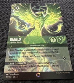 Lorcana - Diablo, Devoted Herald - 211/204 - Enchanted - Ursula's Return - NM - Image 2