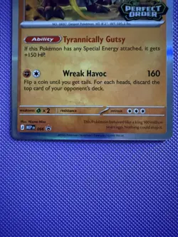 Pokemon TCG *Stamped* Tyrantrum Holo Promo 066 Perfect Order | Near Mint - Image 3