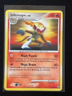 Infernape 22/100 | 2008 Pokemon Majestic Dawn Regular | LP Lightly Played - Image 1
