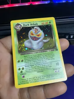 1999 Pokemon 1st Edition Holo Dark Arbok - Team Rocket 2/82 NM SWIRL - Image 1