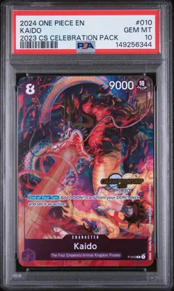 Kaido 010 One Piece Championship 2023 Celebration Pack PSA 10 - Image 1