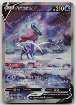 2023 Pokemon Crown Zenith Suicune V Galarian Gallery GG38/GG70 Rare Holo - Image 1