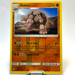 Golem 35/68 SM Hidden Fates Reverse-Holo Common LP Pokemon TCG - Image 1