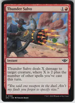 MTG Thunder Salvo 150 Outlaws of Thunder Junction C Normal NM - Image 1