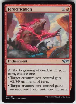 MTG Ferocification 123 Outlaws of Thunder Junction U Normal NM - Image 1