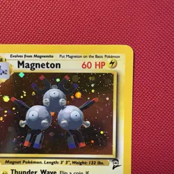Pokemon Vintage Holo Rare Magneton 9/130 Base 2 Wizards Of The Coast 2000 Swirl - Image 3