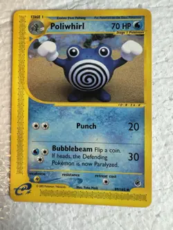 Pokemon Vintage Poliwhirl 089/165 Expedition Yuka Morii Wotc E-reader 2002 - Image 1