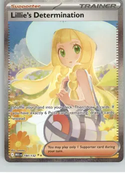 Lillie's Determination 184/132 Mega Evolution Pokemon NM - Image 1