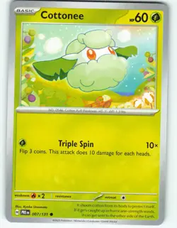 Cottonee - 7/131 Prismatic Evolutions - Pokemon TCG - 2025 - Image 1