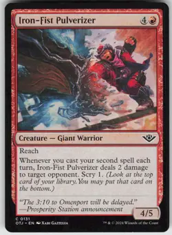 MTG Iron-Fist Pulverizer 131 Outlaws of Thunder Junction C Normal NM - Image 1