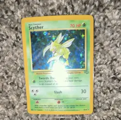 Pokemon TCG Scyther Holo-Jungle Trading Card 10/64 Rare - Image 1