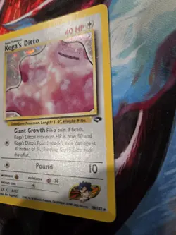 Pokemon Card - Koga's Ditto Gym Challenge 10/132 Holo Unlimited Holo Rare MP - Image 2