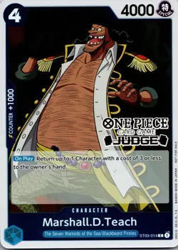 Marshall.D.Teach (Judge Pack Vol. 4) Foil C One Piece Promotion Cards ST03-014nm - Image 1