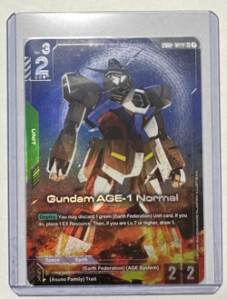 Gundam AGE-1 Normal Alternate Art Foil - GD02-021 - LR+NM - Gundam TCG Card Game - Image 1