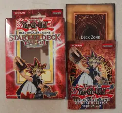 Yugioh TCG Starter Deck Yugi Evolutions Empty Box Game Mat & Rule Book No Cards - Image 1