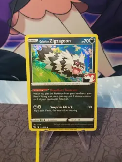 Galarian Zigzagoon Holo Pokemon Prize Pack Series 1 Promo Pokemon Card NM/LP - Image 1
