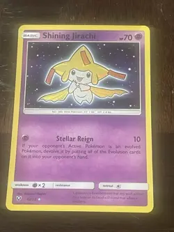 Pokemon TCG Shining Jirachi Holo Rare Card 42/73 Shining Legends Series - Image 1