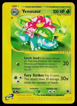 Pokemon Card - Venusaur Expedition Base Set 67/165 Rare - Image 1