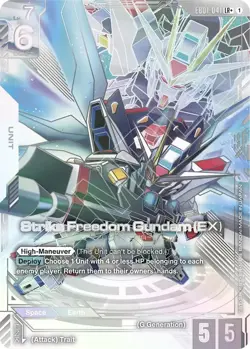 Strike Freedom Gundam (EX) x1 Gundam Card Game TCG - Eternal Nexus EB01 LR+ - Image 1