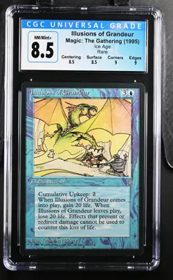 ILLUSIONS OF GRANDEUR Ice Age Rare Reserved List CGC 8.5 Q++ MTG [Nostalgium] - Image 1