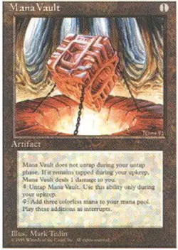 1 x Mana Vault - Fourth Edition - Heavy Play - MTG - Image 1