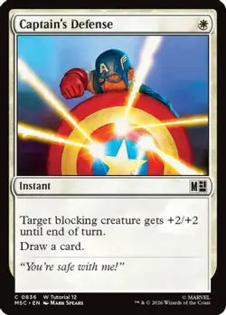 Captain's Defense (0836) Commander: Marvel Super Heroes Magic: The Gathering NM - Image 1