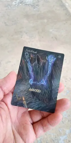 MtG Dark Ritual Full Magic Altered Hand Painted Art Original Alter - Image 1