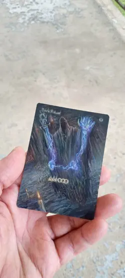 MtG Dark Ritual Full Magic Altered Hand Painted Art Original Alter - Image 2