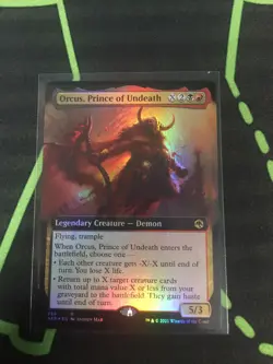 MTG Magic The Gathering Orcus, Prince Of Undeath Foil Ext. Art DnD Commander - Image 1