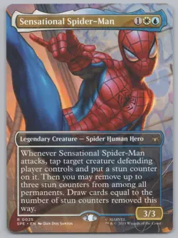 MTG - NON-FOIL Sensational Spider-Man (Borderless) - Spider-Man (SPE) -F662 - Image 1
