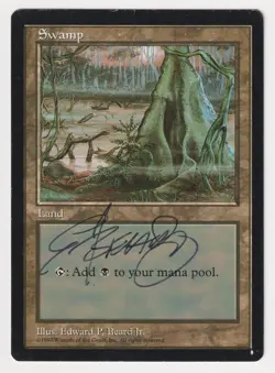 Signed Swamp HP APAC Promo Land New Zealand Artist Edward P. Beard, Jr. 1997 MTG - Image 1