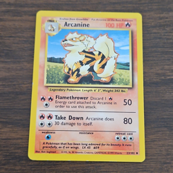 WotC Pokemon TCG Arcanine 23/102 Base Set Rare Regular Unlimited 1999 100 HP - Image 1